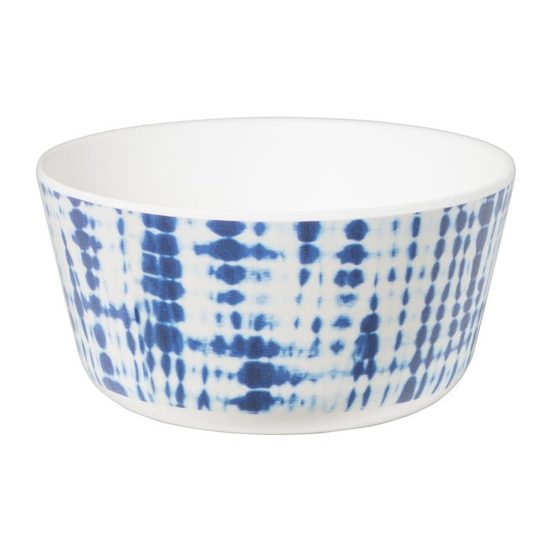Schaaltje Santorini tie dye - wit/blauw - ø14x7 cm