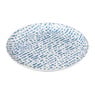 Ontbijtbord Santorini gestipt - wit/blauw- ø21 cm