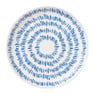 Ontbijtbord Santorini gestreept - wit/blauw- ø21 cm