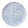 Dinerbord Santorini gestipt - wit/blauw - ø25,2 cm