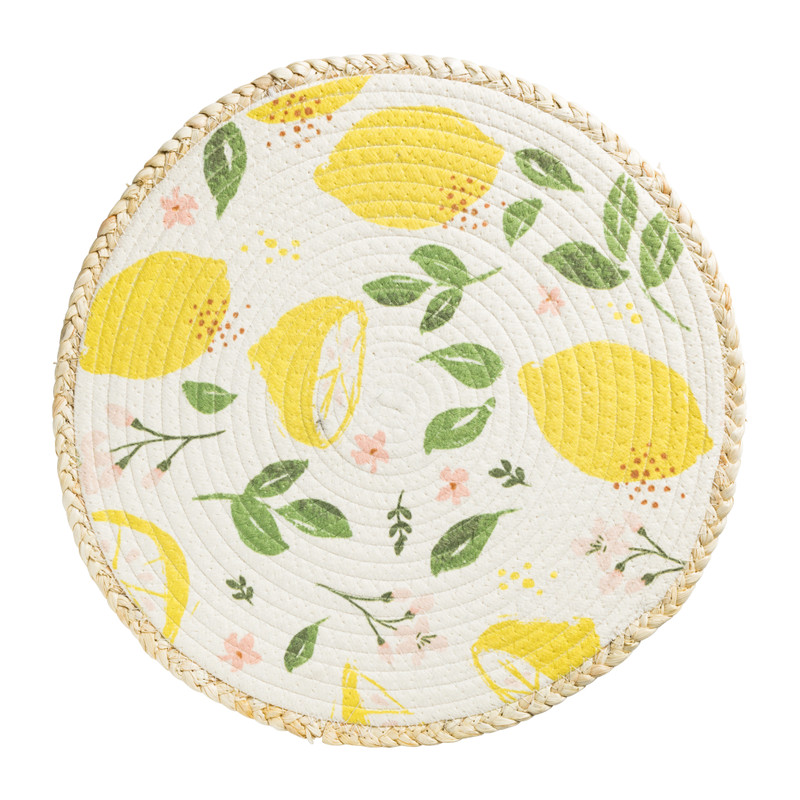 Placemat citroen - multikleur - ø38 cm