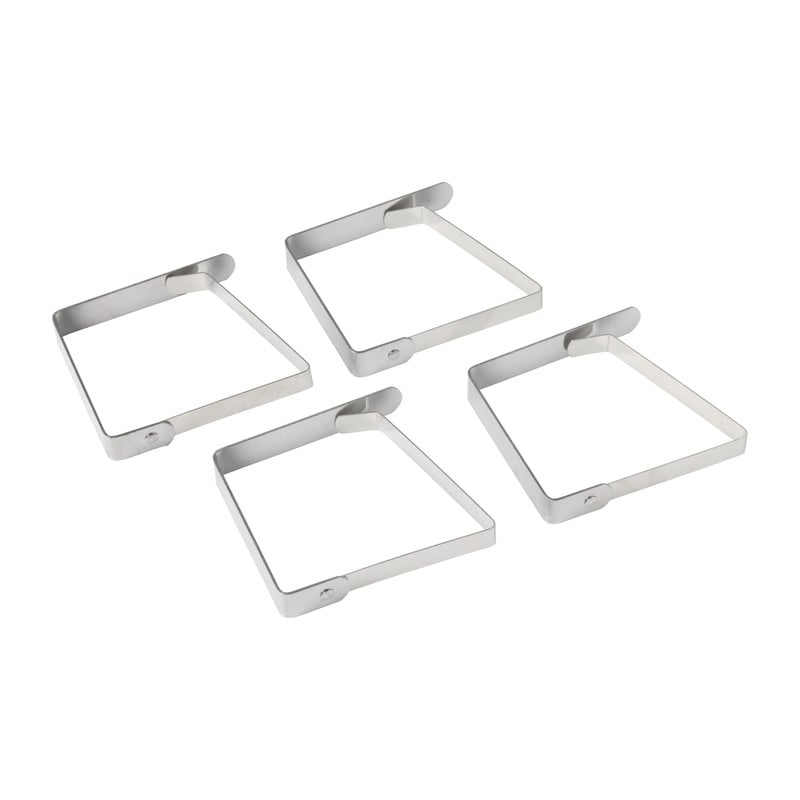 Tafelkleedklem - staal - set van 4