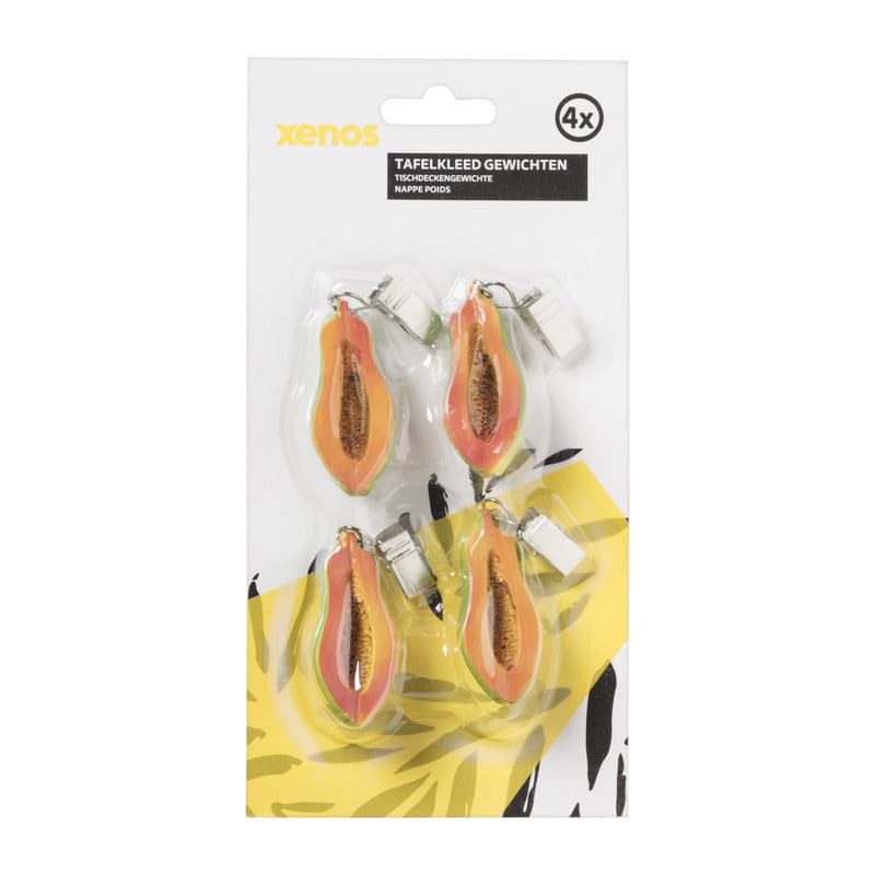 Tafelkleed gewichten papaya - set van 4