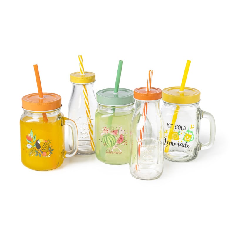 Mason jar oranje - 450 ml