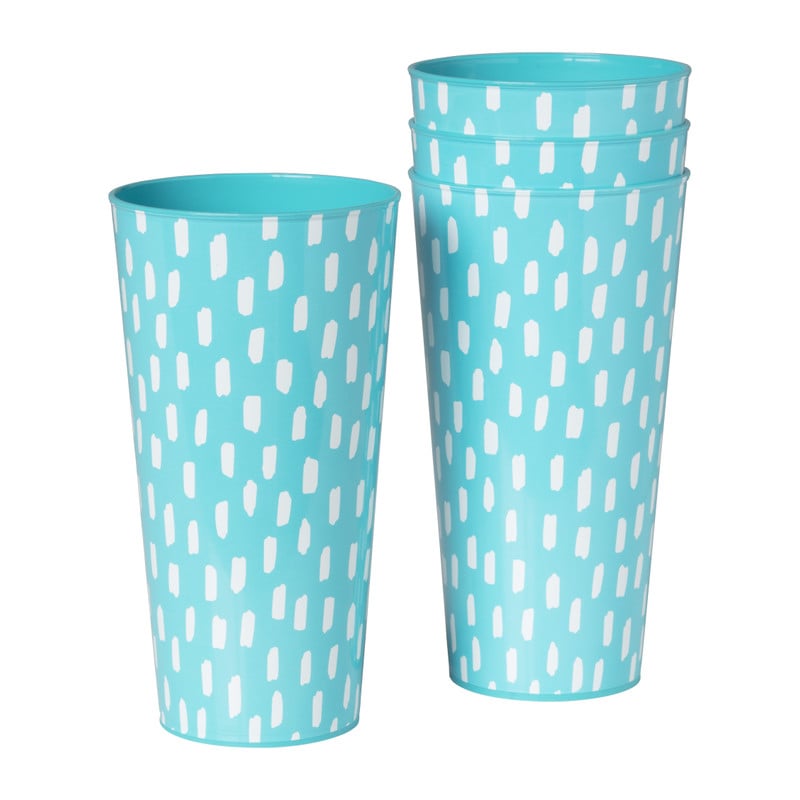 Beker stippen - diverse kleuren - 400 ml - set van 4