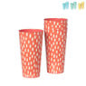 Beker stippen - diverse kleuren - 400 ml - set van 4
