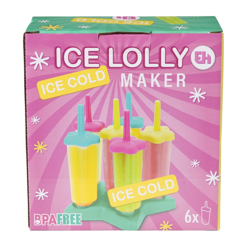 IJslolly maker - diverse varianten - set van 6