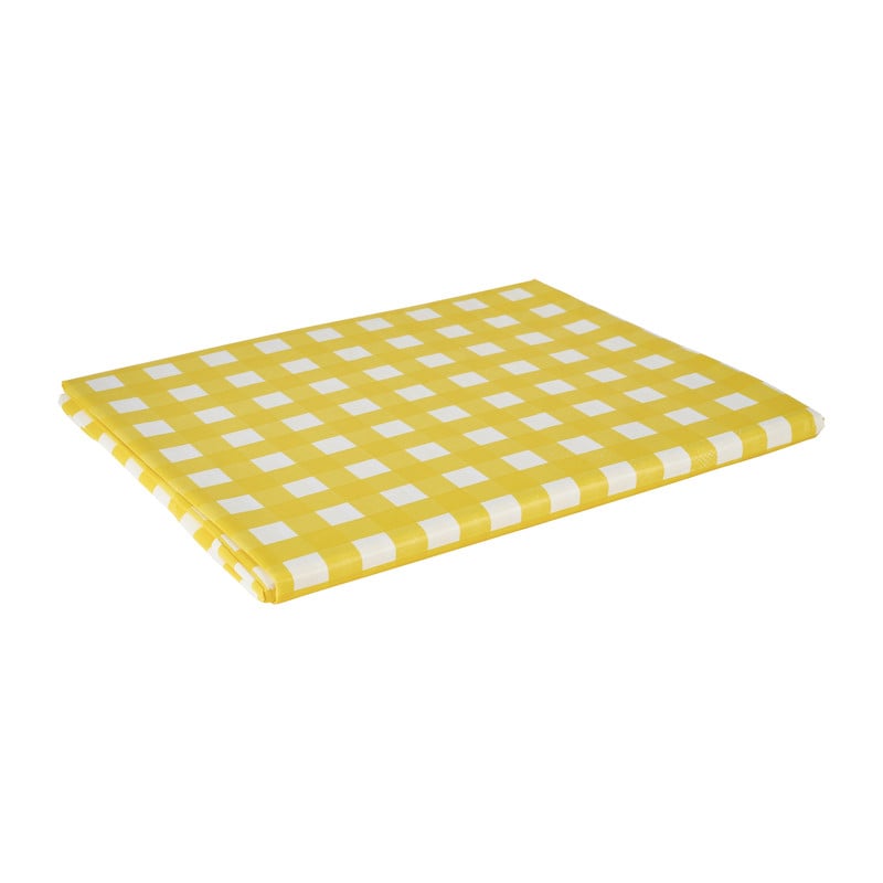 Tafelkleed ruit - geel - 220x150 cm 