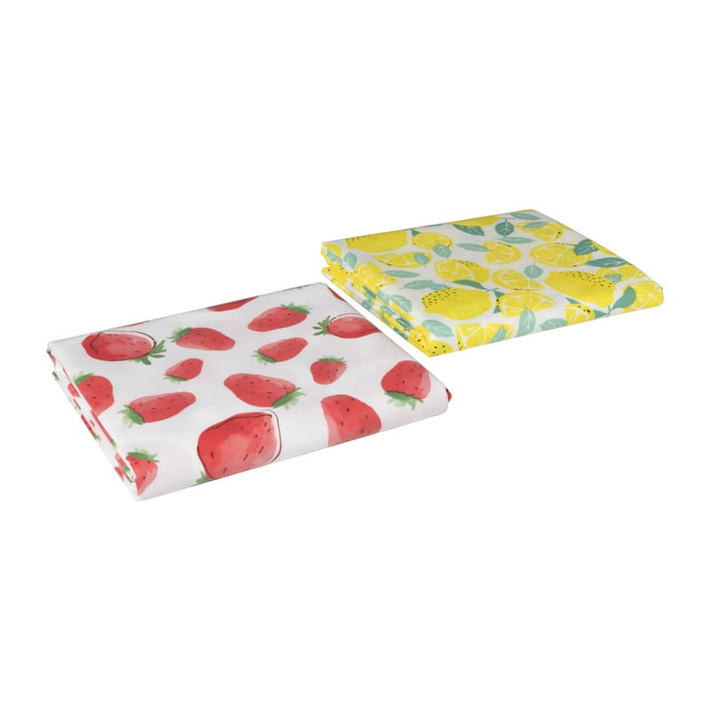 Tafelkleed aardbei - rood/wit - 150x220 cm