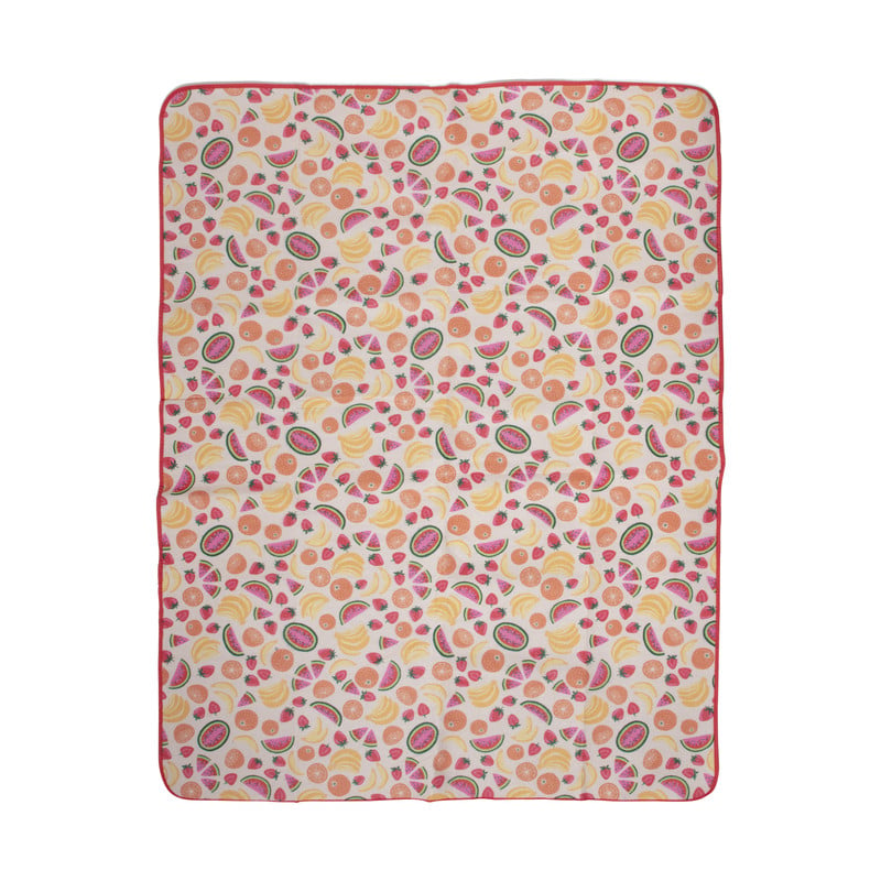 Oprolbaar picknick plaid fruit - multikleur - 170x130 cm