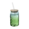Mason jar iriserend - groen - ø7.5x14 cm