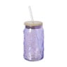 Mason jar iriserend - paars - ø7.5x14 cm