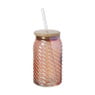 Mason jar iriserend - oranje - ø7.5x14 cm