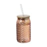 Mason jar iriserend - oranje - ø7.5x14 cm
