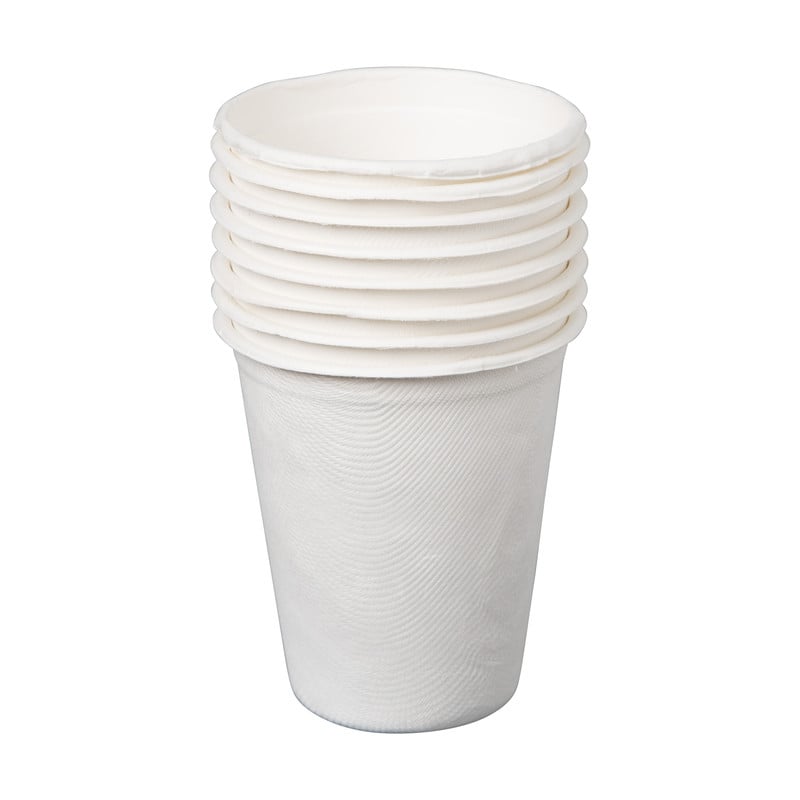 Bekers bagasse - 275 ml - set van 8