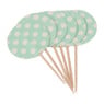 Prikkertjes pastelkleuren - mint groen - set van 12