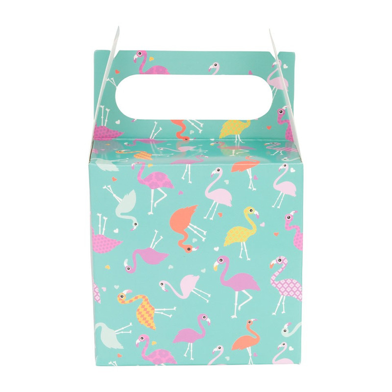 Cadeaudoosje kleurrijk flamingo