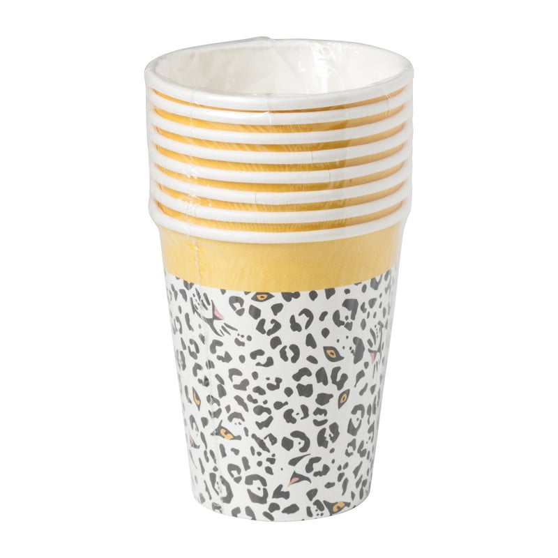 Bekers luipaard - set van 8 - 250 ml