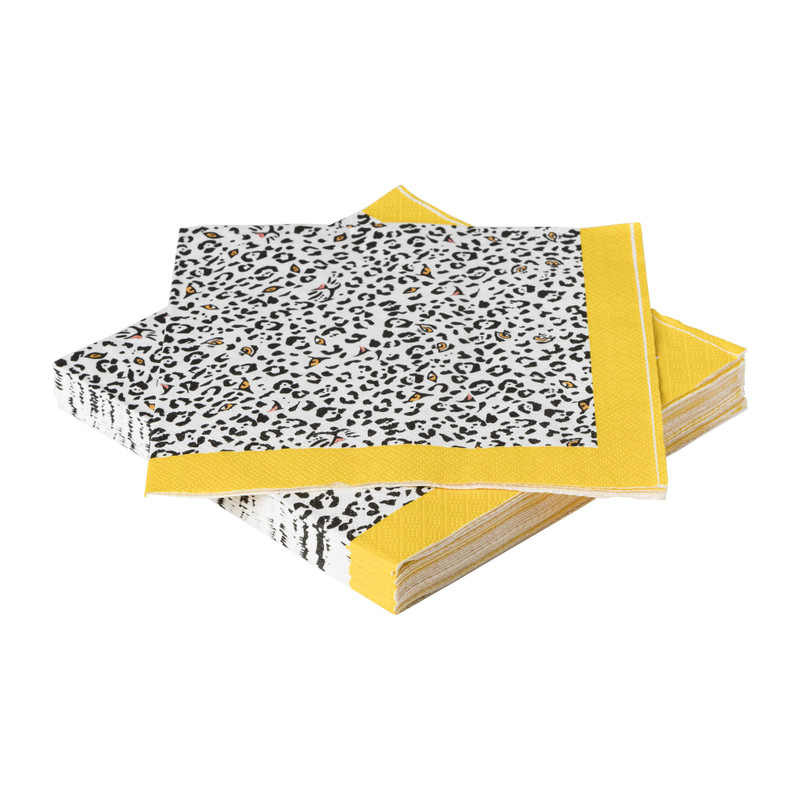 Servetten luipaard - set van 20 - 33x33 cm