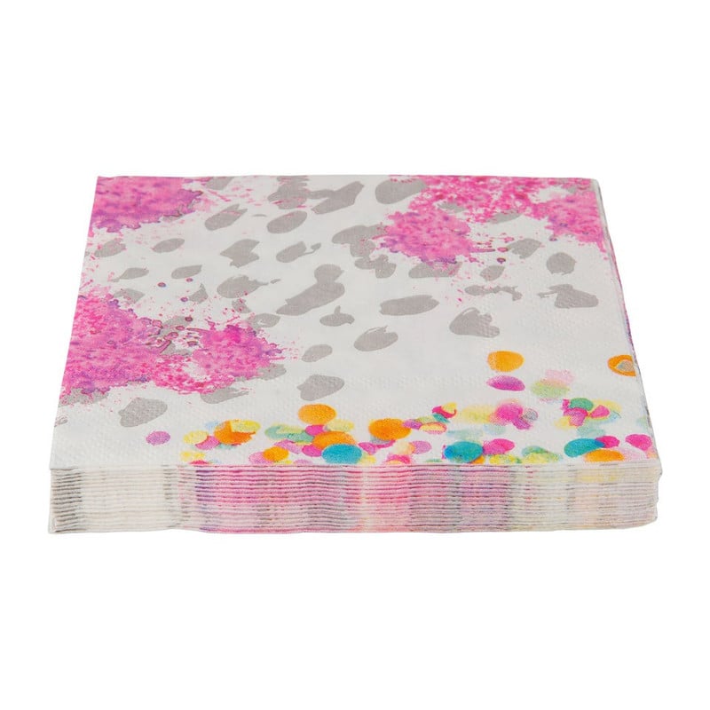 Servetten Let's celebrate - set van 16 - 12.5x12.5 cm
