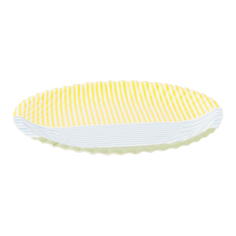 Bord colour blocking - 10 cm - set van 8