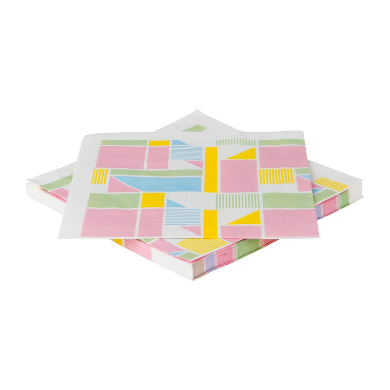 Servetten Colour Blocking - set van 16 -  33x33 cm