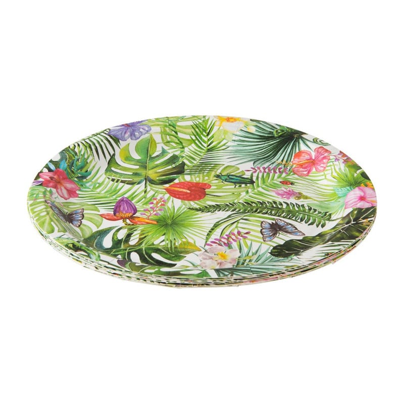 Bord tropical garden - 23 cm - set van 8  