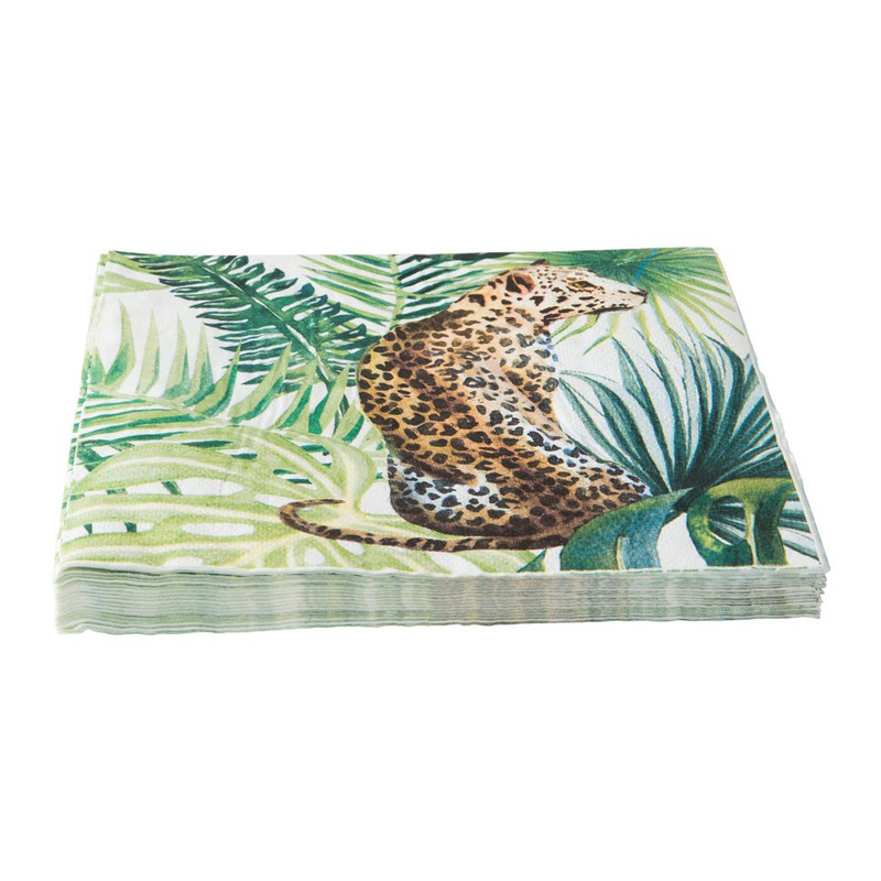 Servetten tropical garden - 17 cm - set van 16