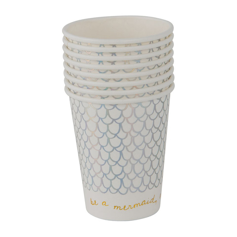 Beker mermaid - set van 8