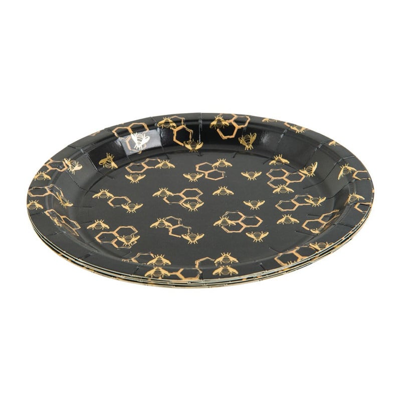 Bord klein heritage - goud - set van 8