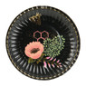 Bord mini heritage - zwart - set van 8
