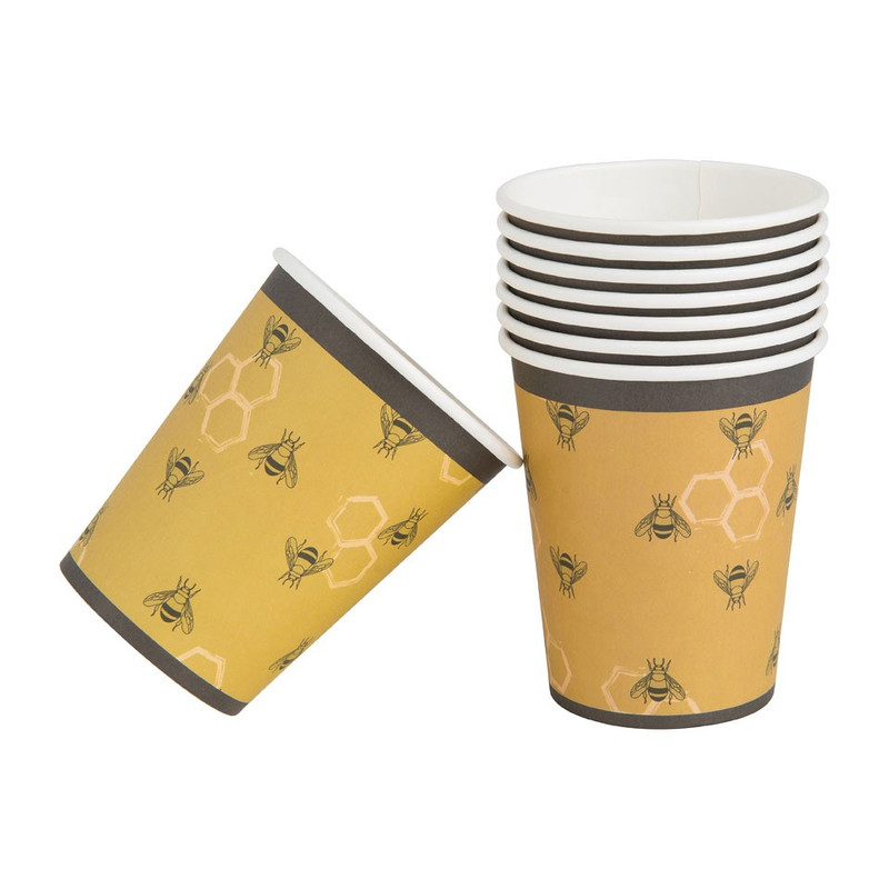 Beker heritage - goud - set van 8