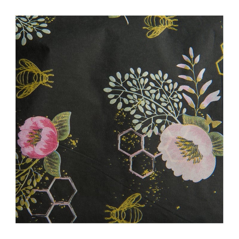 Tafelkleed heritage - zwart - 136x228 cm
