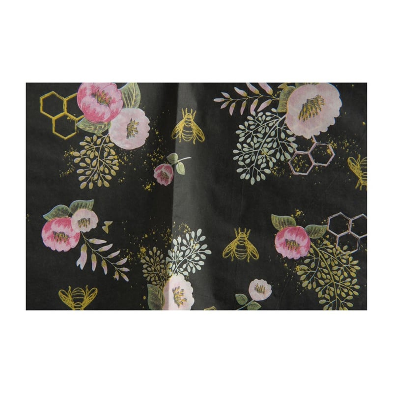 Tafelkleed heritage - zwart - 136x228 cm