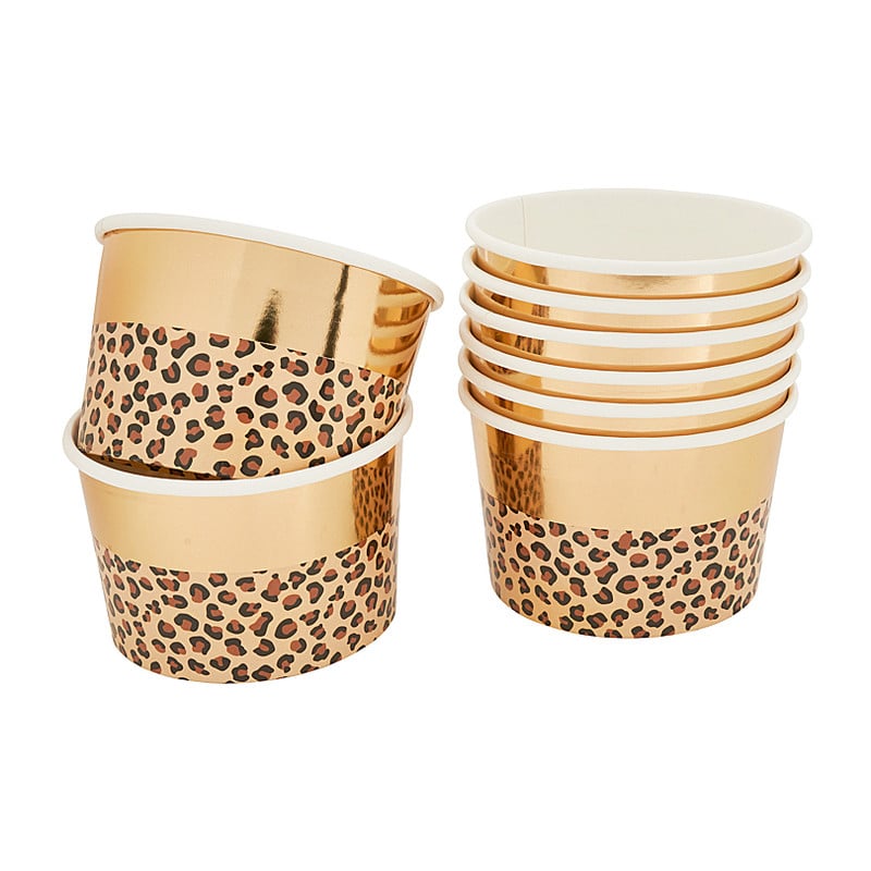 Snack cup leopard - set van 8