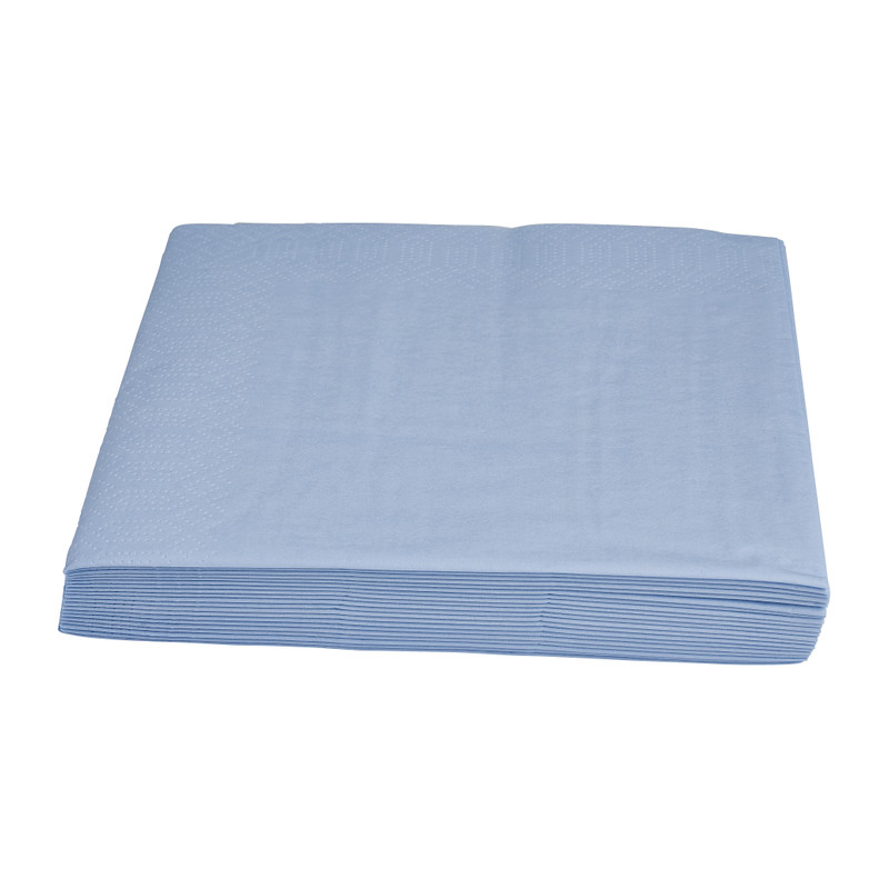 Servetten zachtblauw- set van 20 - 16,5x16,5 cm 