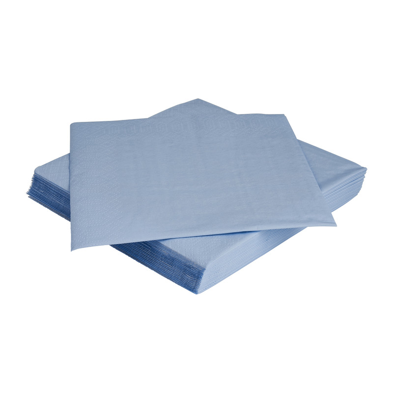Servetten zachtblauw- set van 20 - 16,5x16,5 cm 