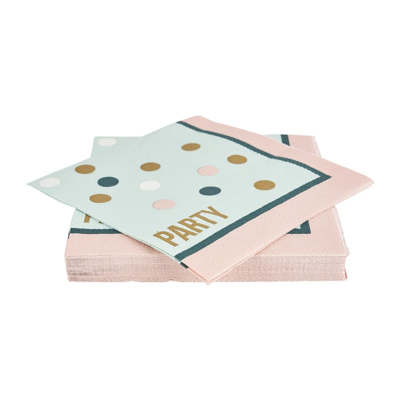 Servetten party - 12.5x12.5 cm - set van 16