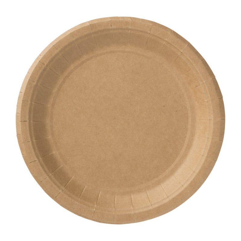 Bord kraftpapier - 10 stuks - 18,5 cm