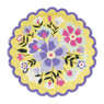 Bord floral - ⌀18 cm - set van 8