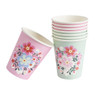 Bekers floral - set van 8