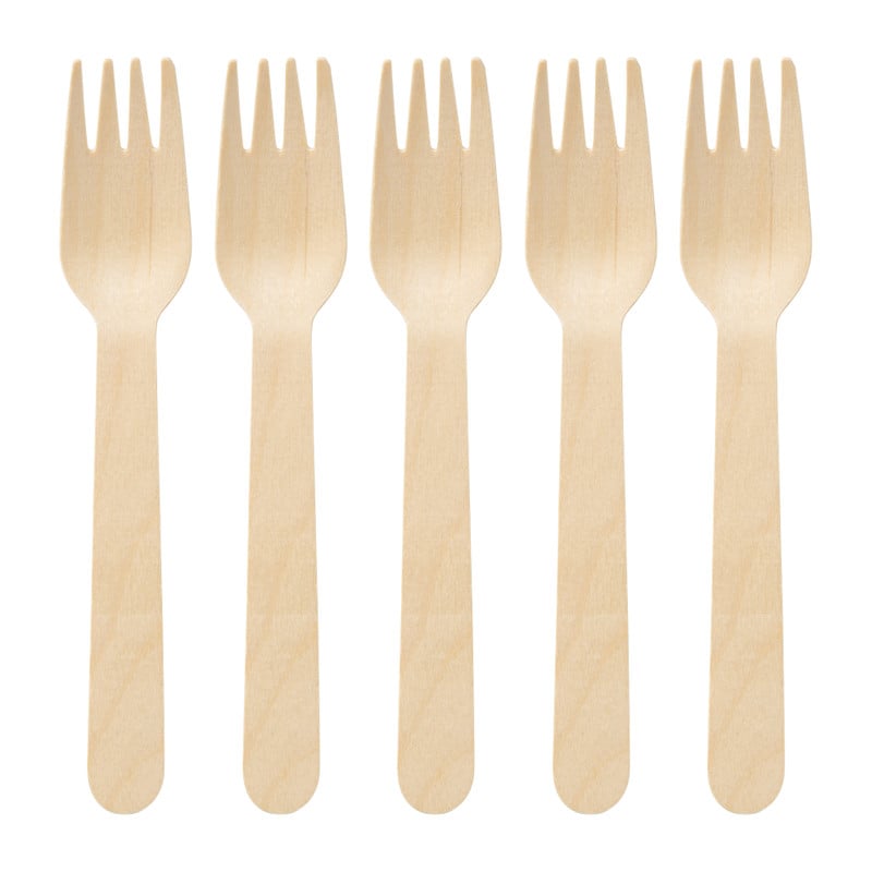 Houten vorken - set van 20