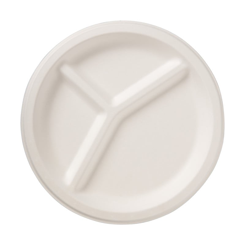 Verdeelborden bagasse - ø22.5 cm - set van 8 