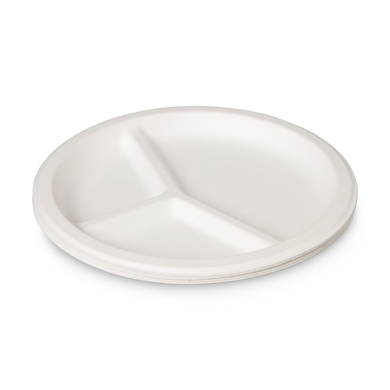 Verdeelborden bagasse - ø22.5 cm - set van 8 