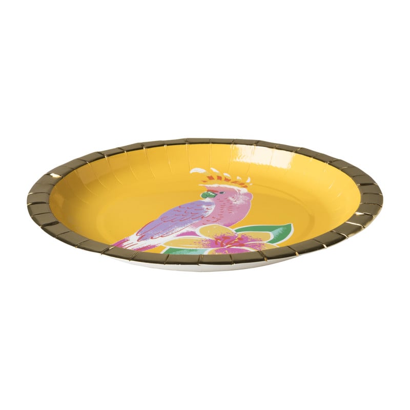 Bord kaketoe - ⌀23 cm - set van 8