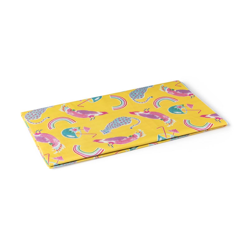 Tafelkleed funky summer - geel/roze - 138x220 cm