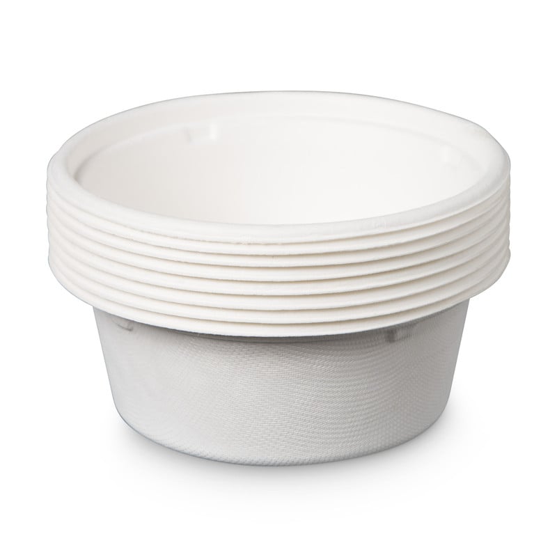 Kommen bagasse - ø13 cm - set van 8 