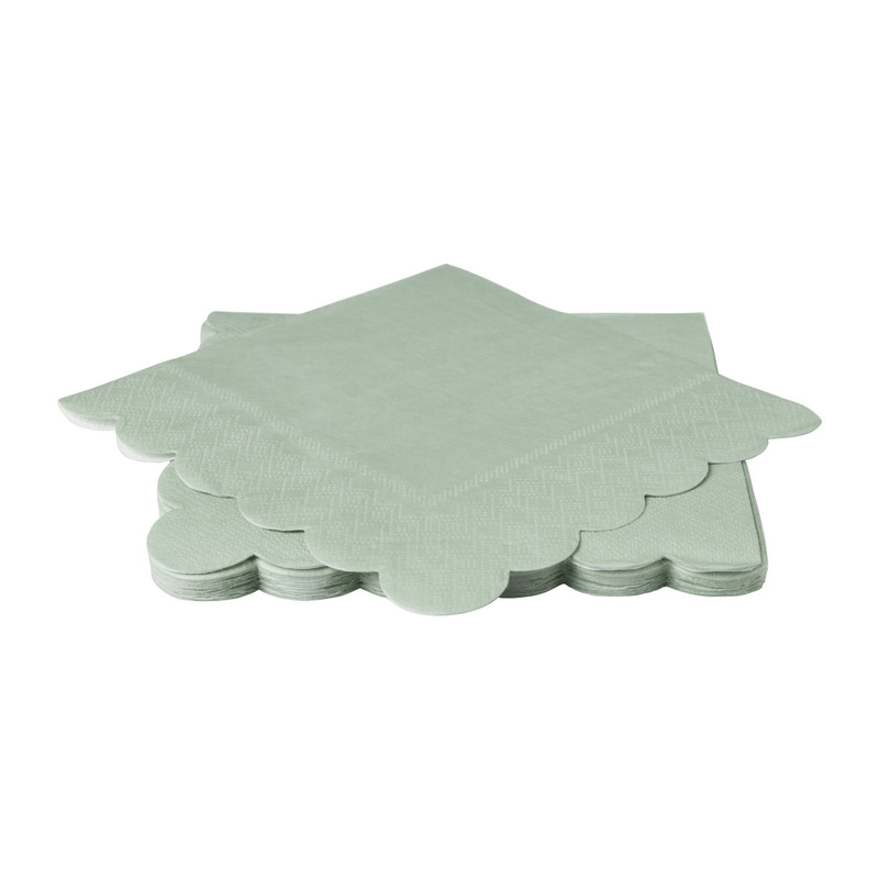 Servetten groen - 16.5x16.5 cm - set van 20