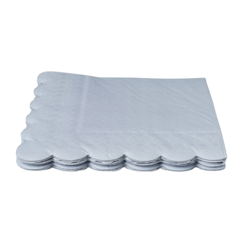 Servetten blauw - 16.5x16.5 cm - set van 20