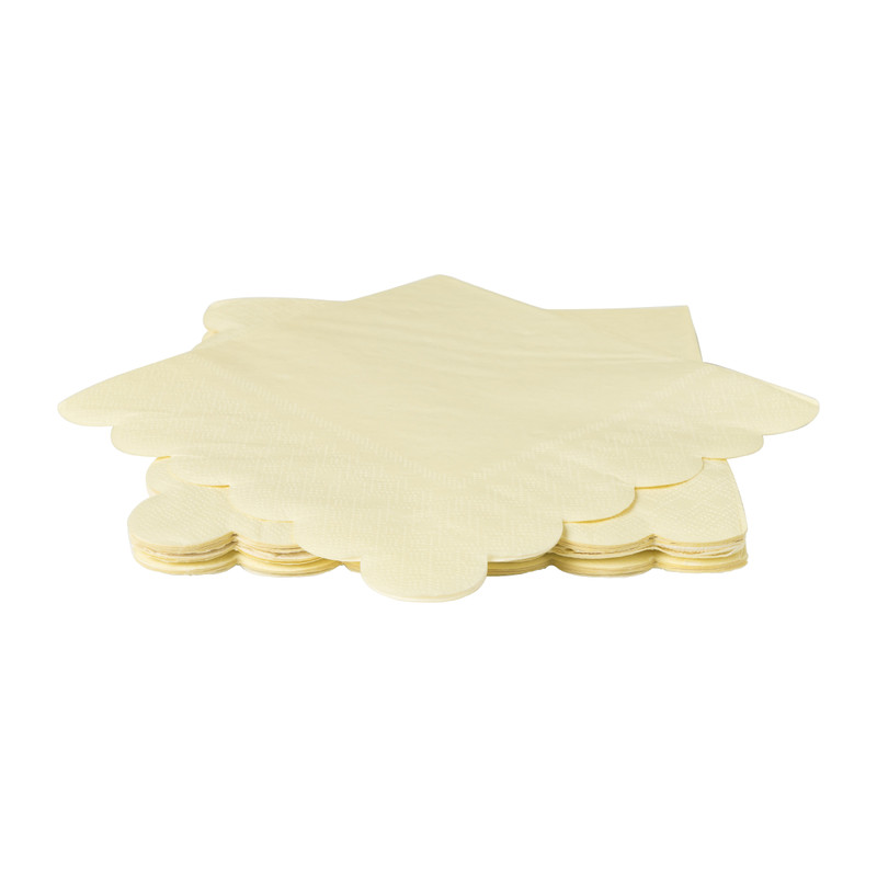 Servetten geel - 16.5x16.5 cm - set van 20